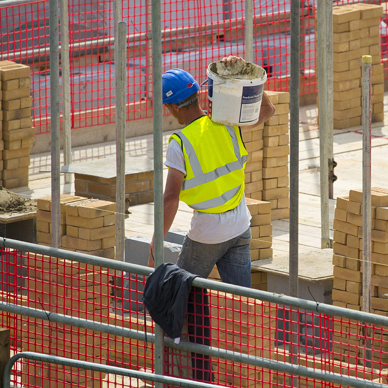 Aerial photography of a UK building site