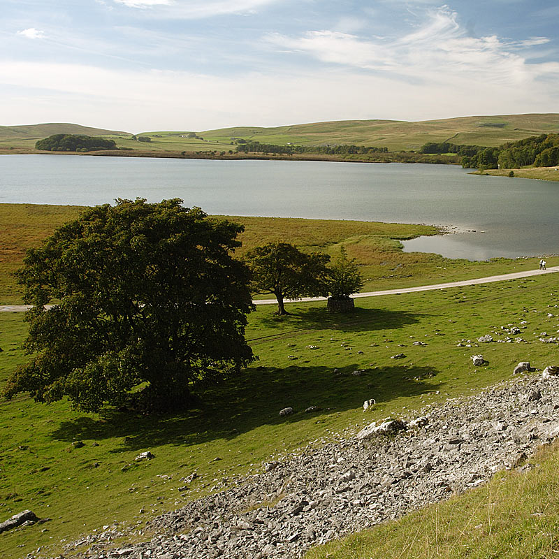 Aerial photography of Malham in Yorkshire