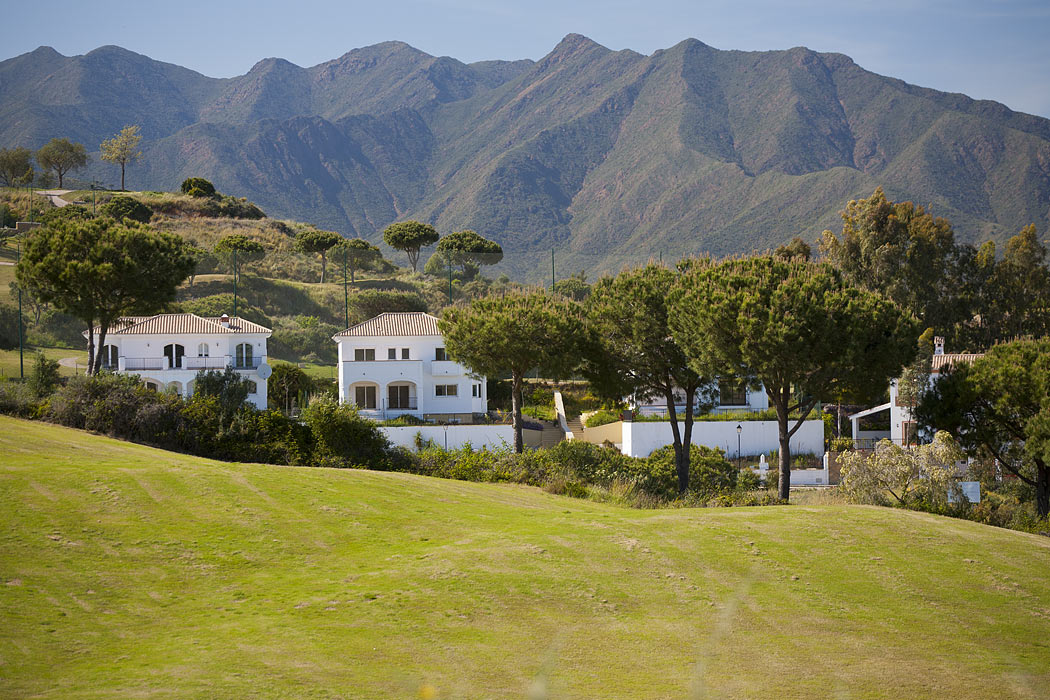 Aerial photograph of a golf course in Spain