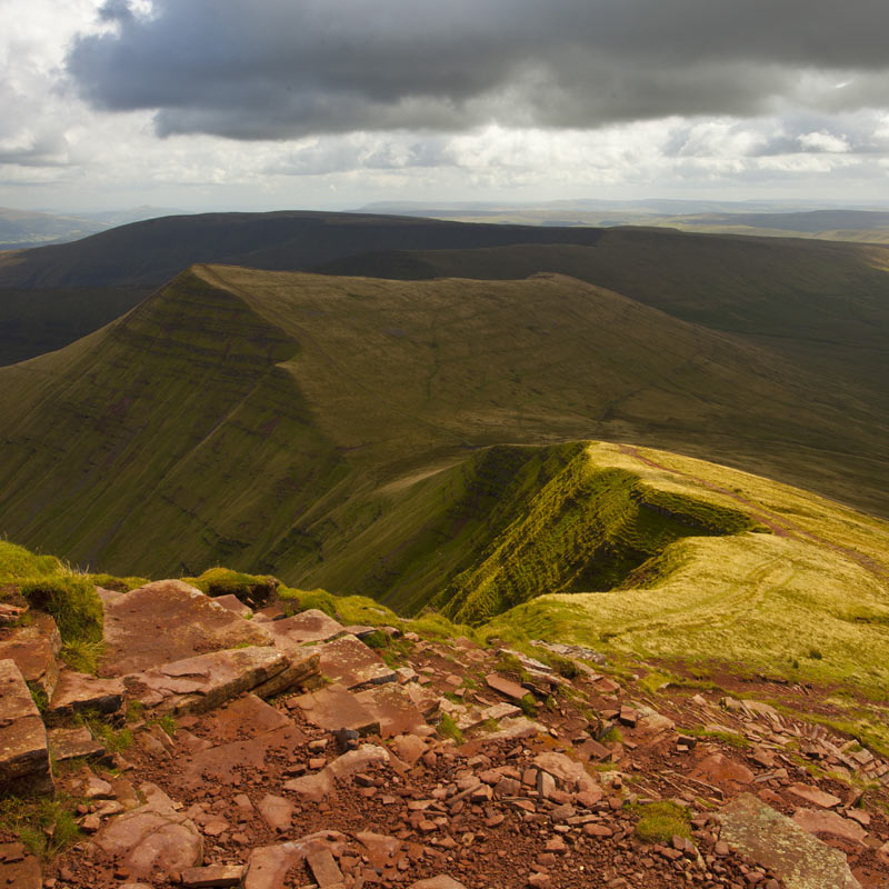 Aerial photography of Pen y Ghent, Wales, UK